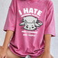 I Hate Morning People Women's Cotton Washed T-Shirt