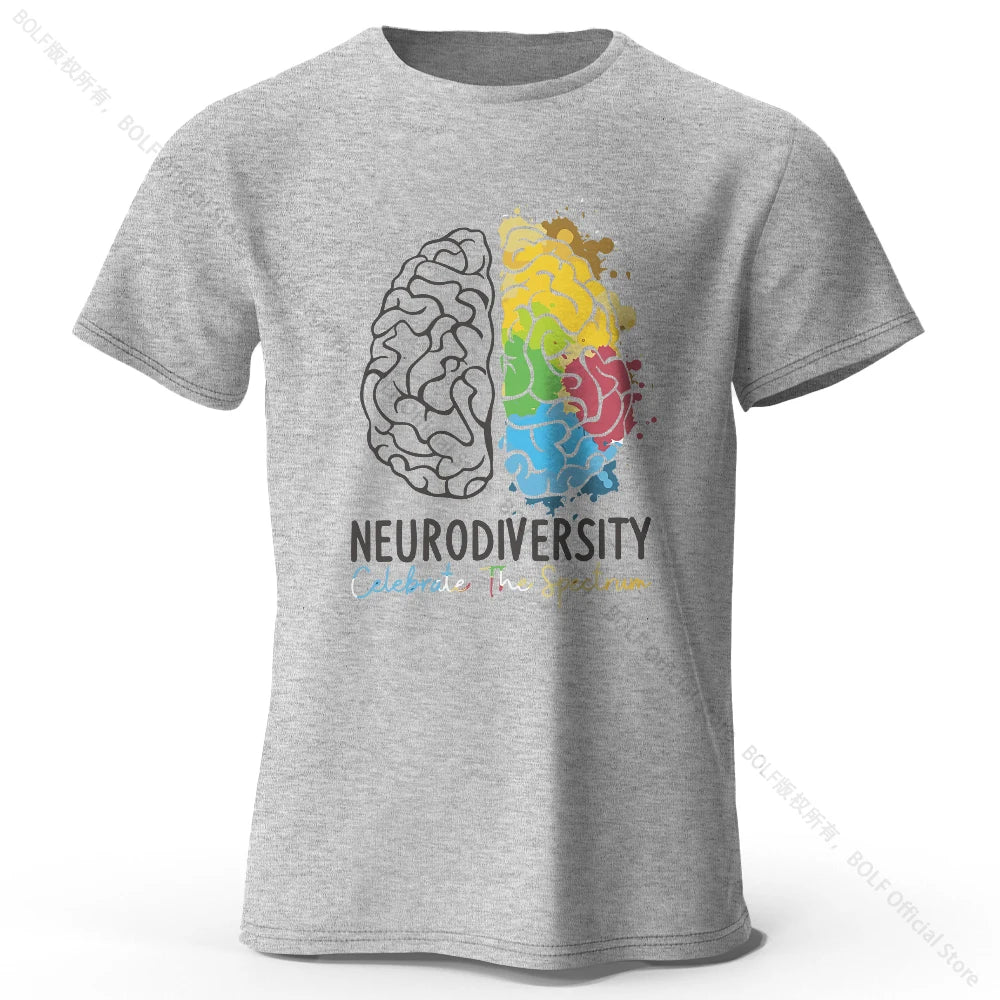 Creative Mind Map Printed 100% Cotton T-Shirt