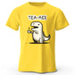 Men's Tea-Rex Dinosaur Printed 100% Cotton T-Shirt