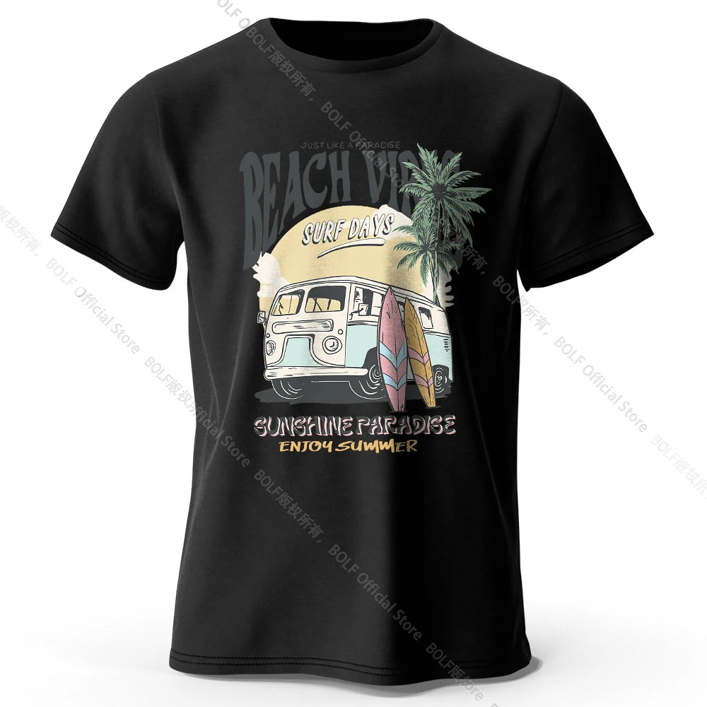 Vintage Vacation Badge – 100% Cotton Unisex T-Shirt