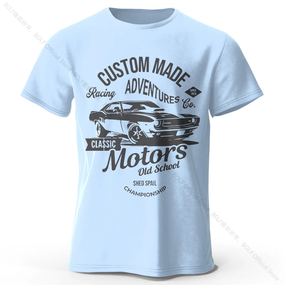 Motors Print – Oversized Unisex Cotton T-Shirt