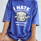 I Hate Morning People Women's Cotton Washed T-Shirt