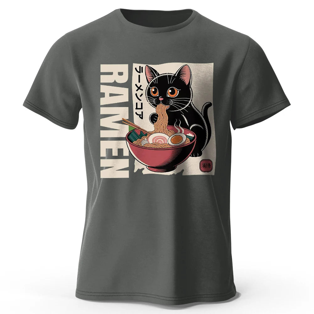 Ramen Print – Oversized Unisex Cotton T-Shirt