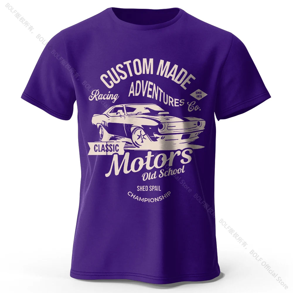 Motors Print – Oversized Unisex Cotton T-Shirt