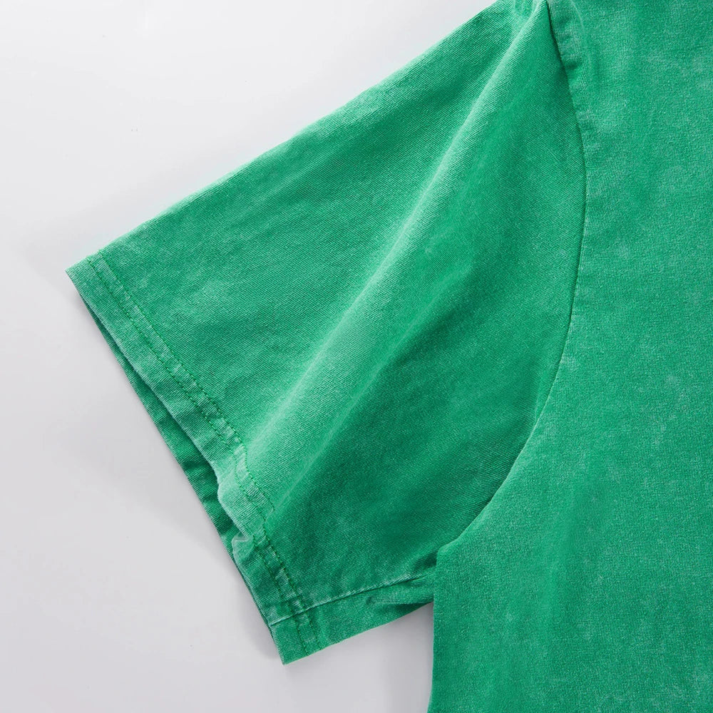 A Cat Climbing The Wall Cotton Washed T-Shirt Women Summer Oversized Tops Street Distressed O-Neck T Shirt Casual Woman Clothes