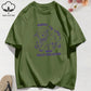 Summer T-Shirts Cotton Women I Was Dilly Dallying Funny Sheep Prints T Shirt Comfortable Loose O-Neck Tops Casual Womans Clothes