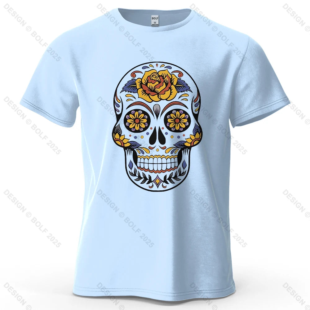 Mexican Sugar Skull Oversized Graphic T-Shirt