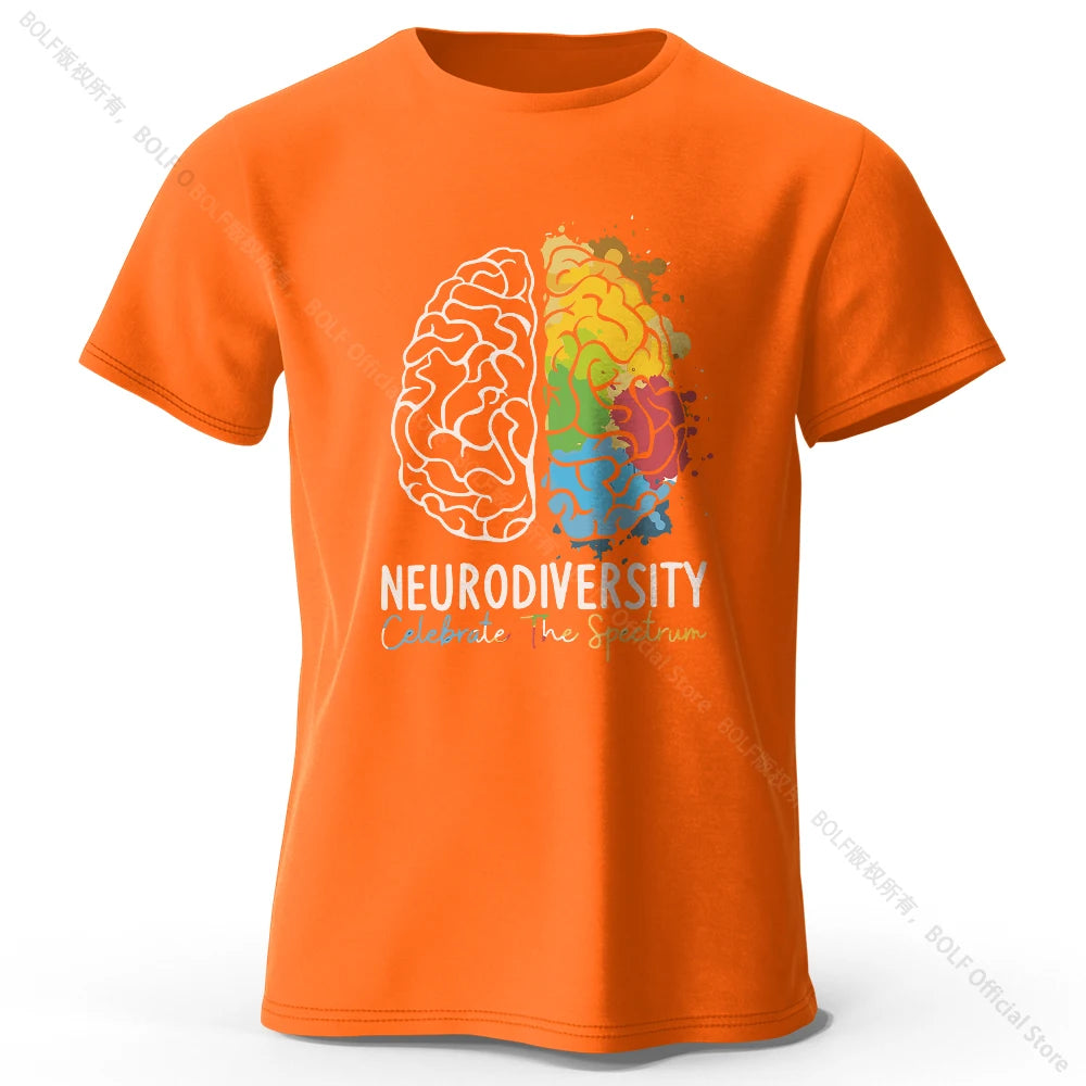 Creative Mind Map Printed 100% Cotton T-Shirt
