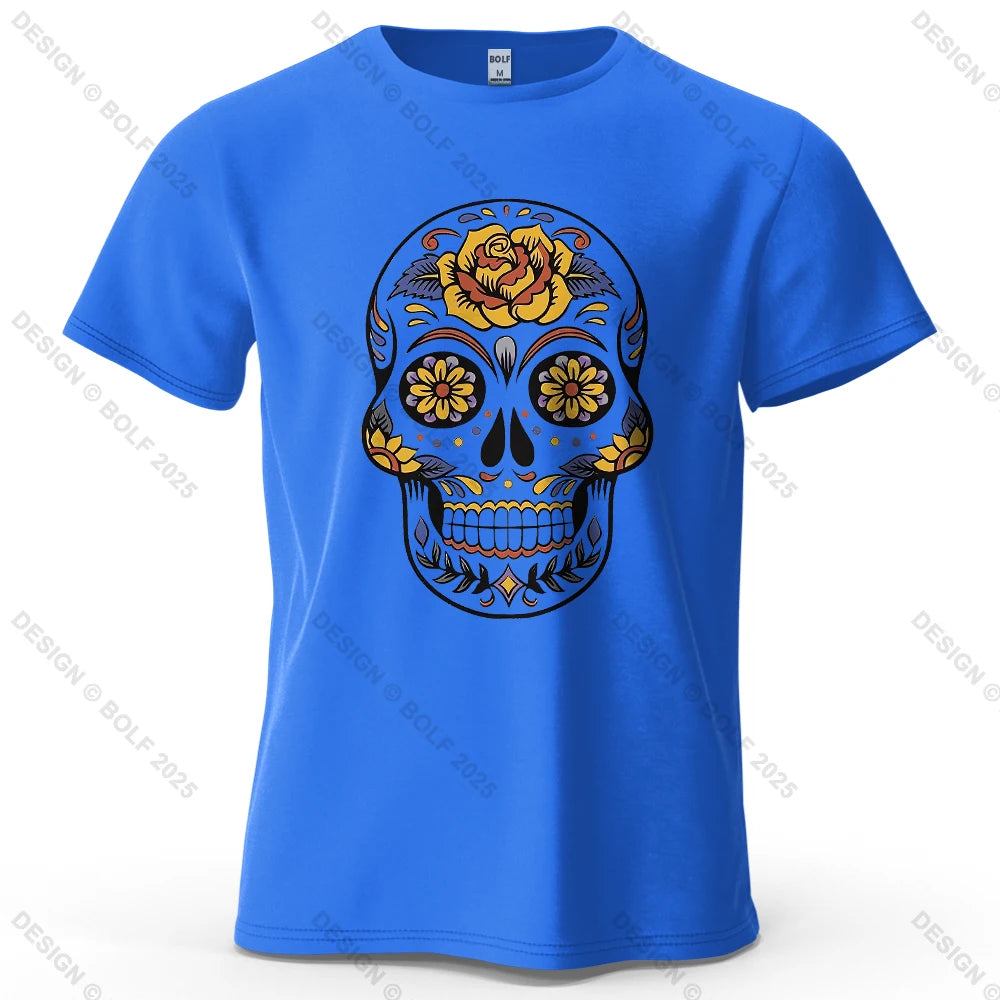 Mexican Sugar Skull Oversized Graphic T-Shirt