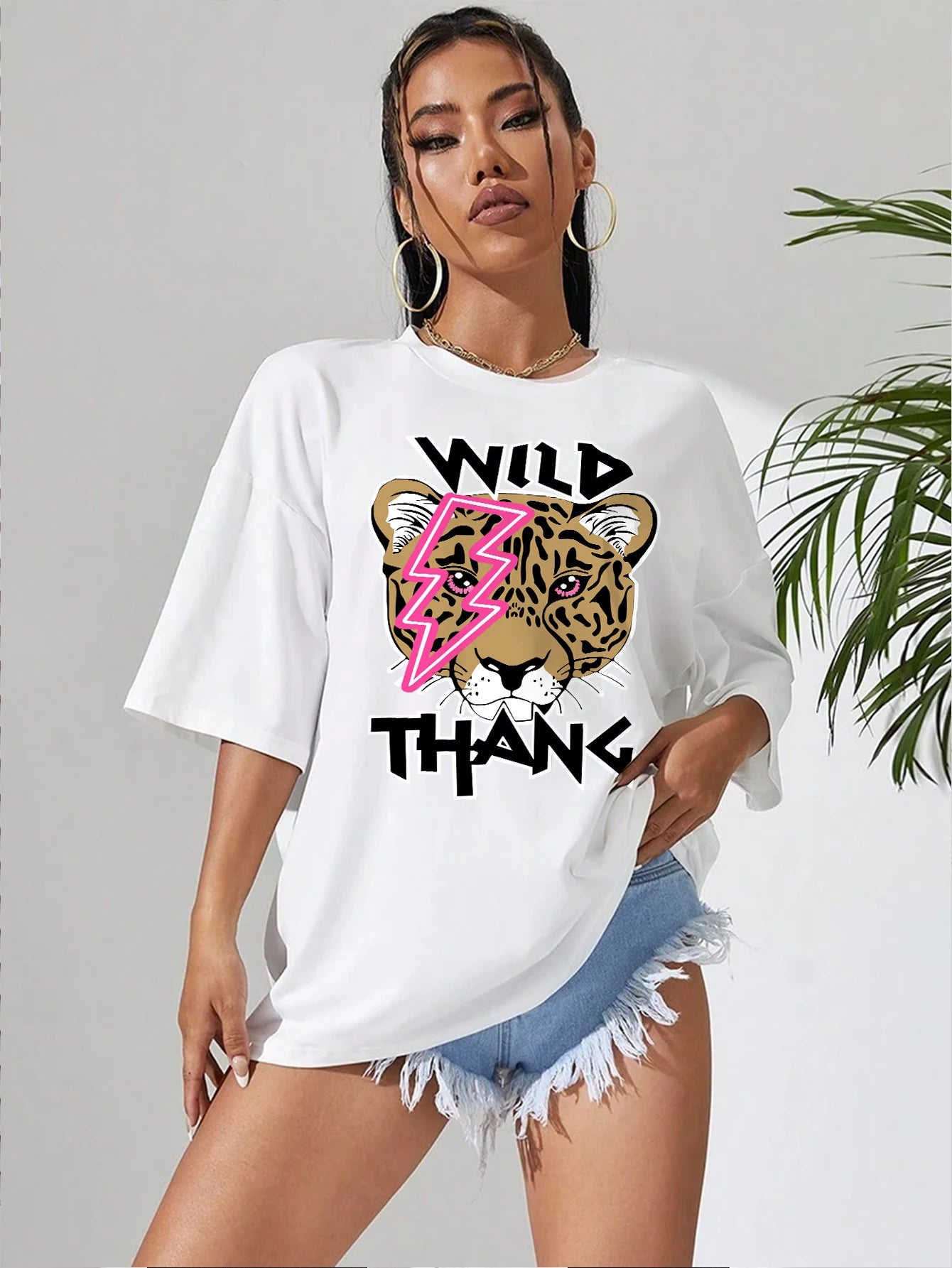 Wild Leopard Printing Women Tshirt Sport Casual Fashion T Shirt Summer Clothes Breathable Oversize Short Sleeve Female