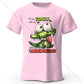 Cartoon Alligator Print 100% Cotton T-Shirt