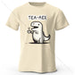 Men's Tea-Rex Dinosaur Printed 100% Cotton T-Shirt