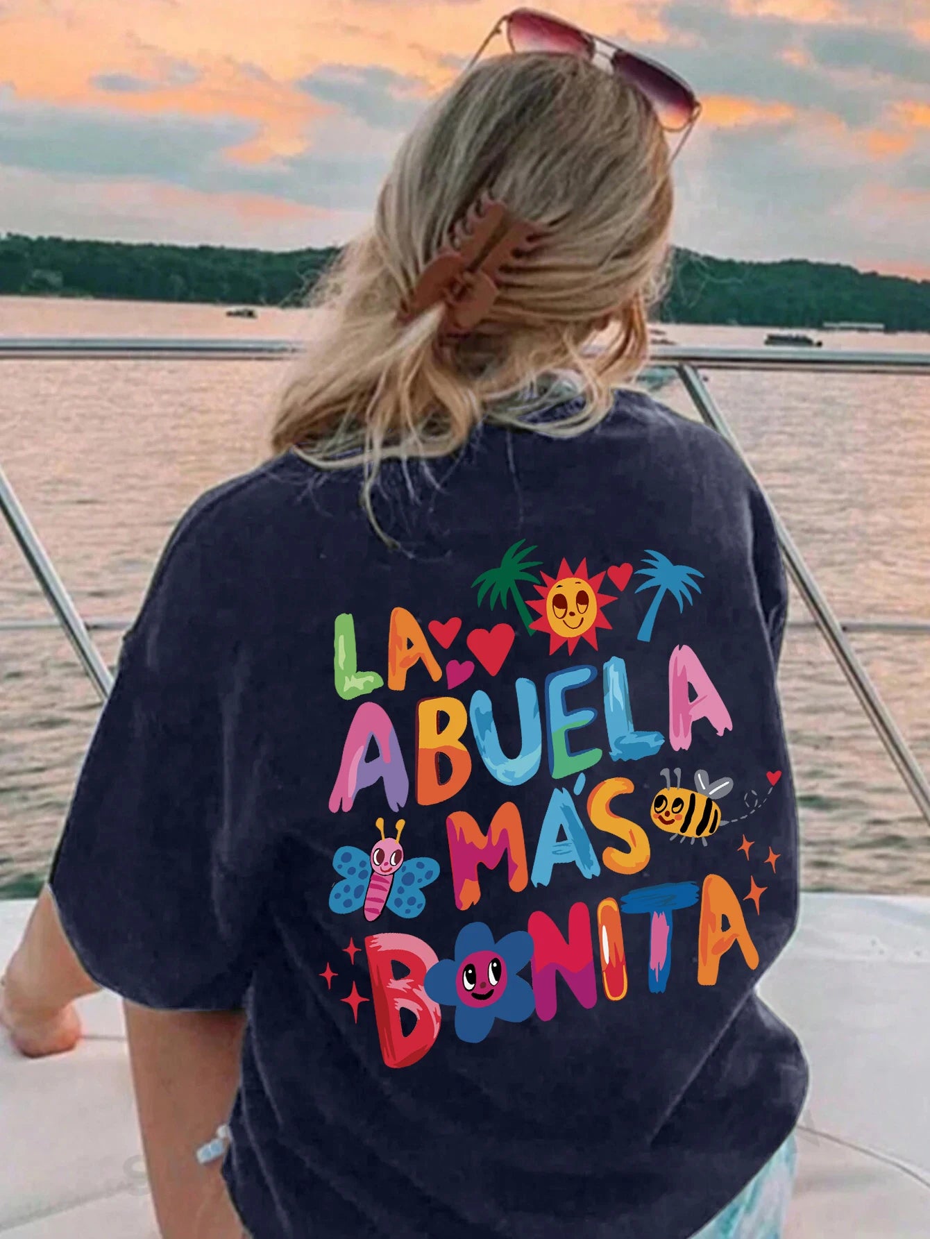 La Abuela Más Bonita Printing T Shirt Female Summer Fashion Clothes Street Breathable Short Sleeve Casual Hip Hop T-Shirts Women