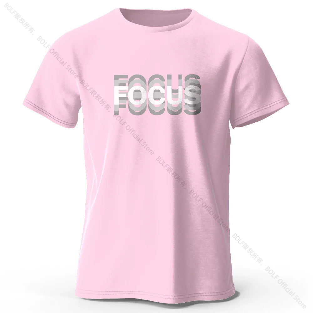 Focus Letter Minimalist 100% Cotton T-Shirt