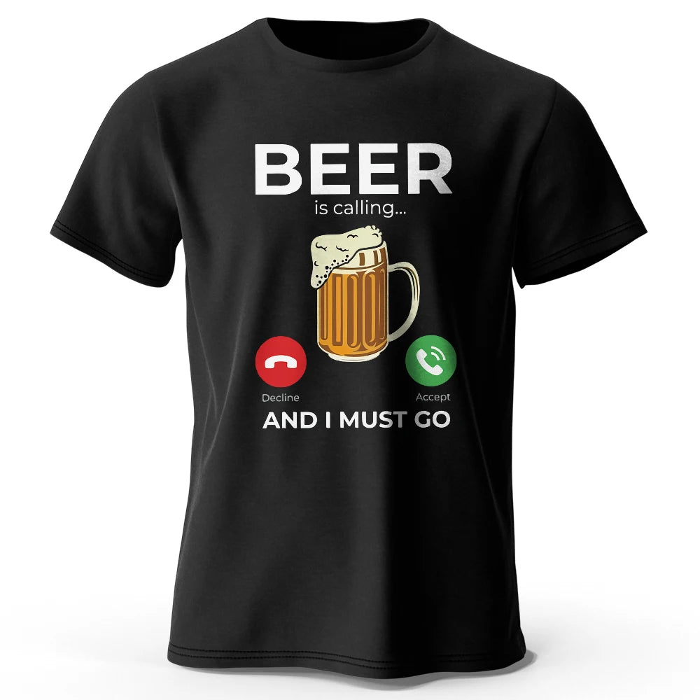 Beer Is Calling – Oversized Unisex Cotton T-Shirt