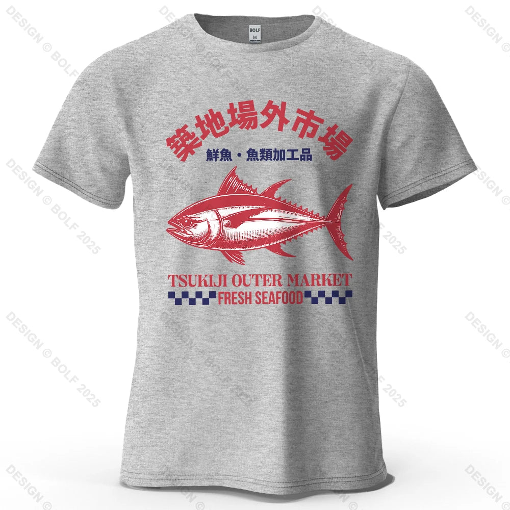 Tsukiji Outer Market – Oversized Unisex Cotton T-Shirt