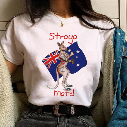 Australia Day Women's Designer Streetwear T-Shirt - High-Stretch Polyester