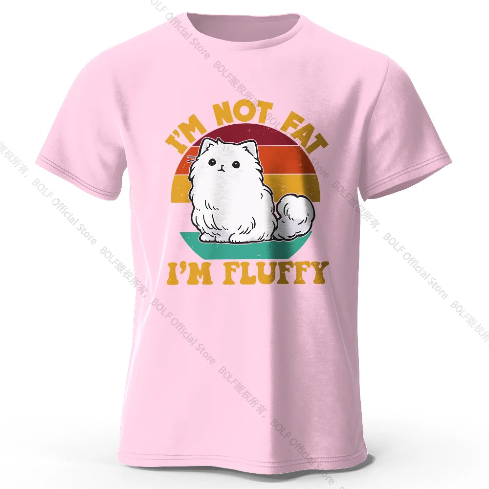 I’m Not Fat, I’m Fluffy – Oversized Cotton Graphic Tee