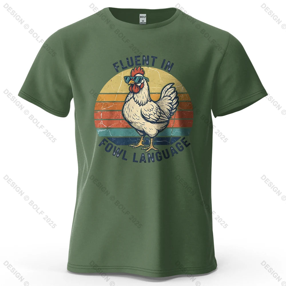 Cool Chicken Oversized Funny Graphic T-Shirt