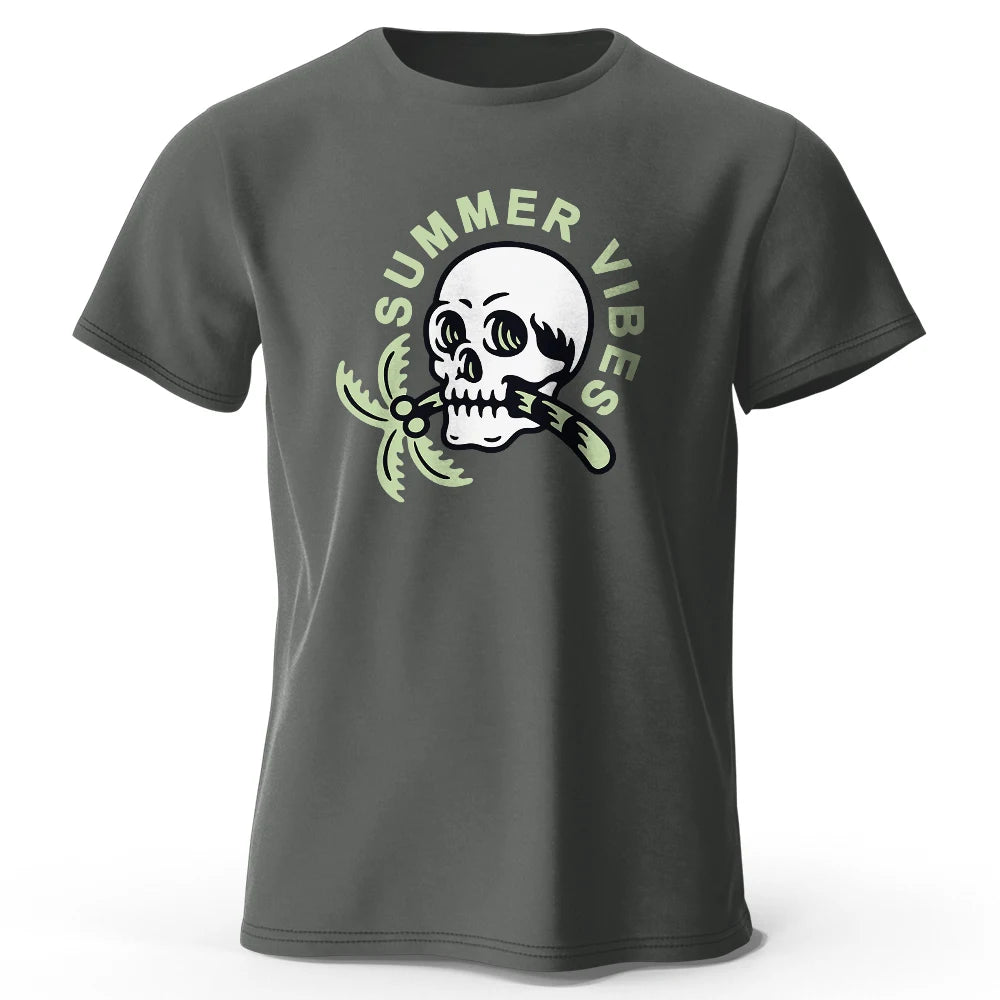 Summer Vibes Print, Men's Novel Graphic Design T-shirt