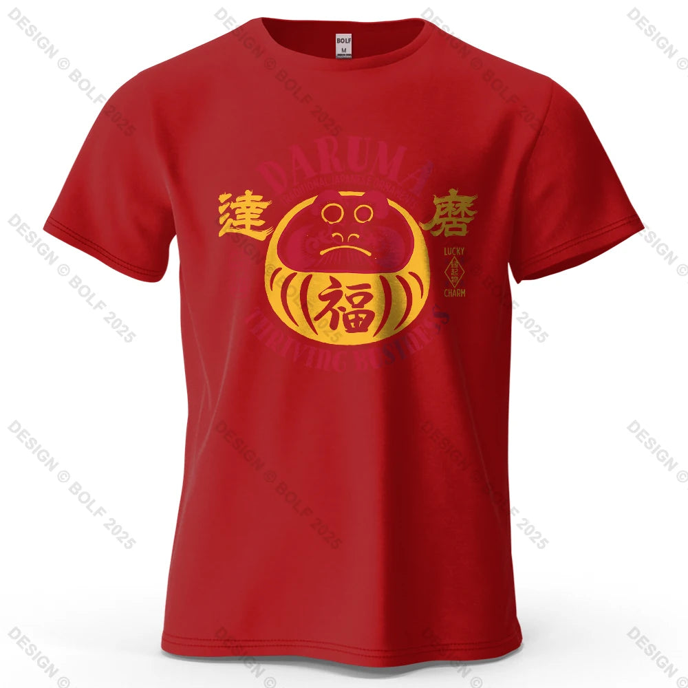 Daruma Traditional Decor Oversized Graphic T-Shirt
