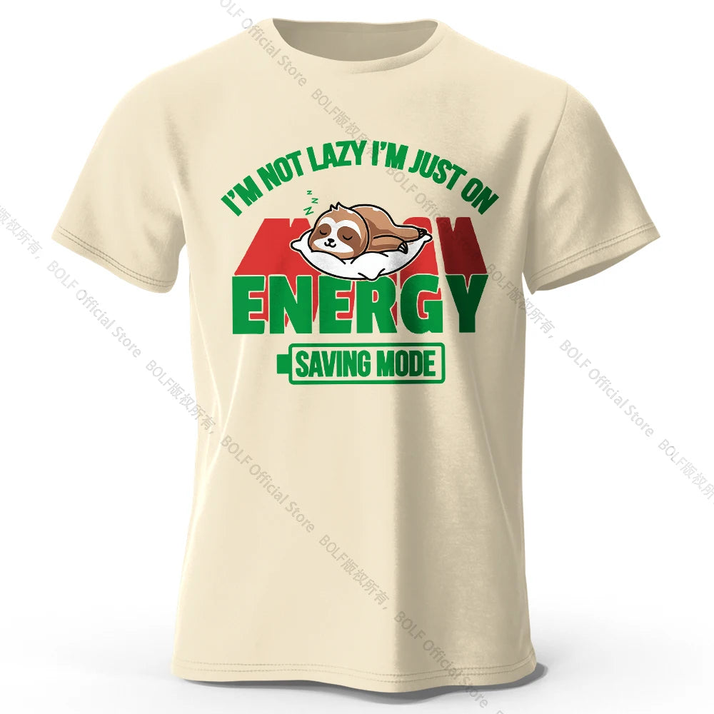 Saving Mode – Oversized Unisex Cotton T-Shirt