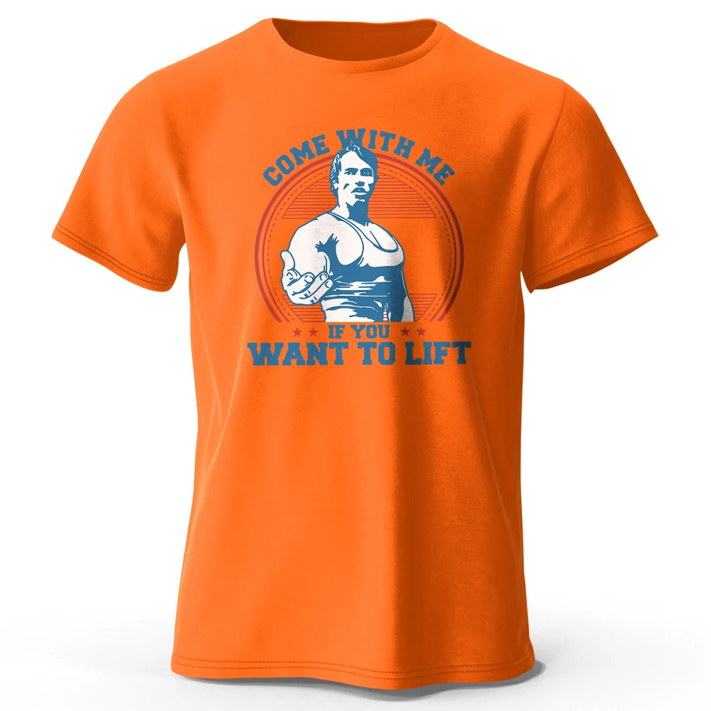 Come With Me If You Want To Lift – Oversized Unisex Cotton T-Shirt