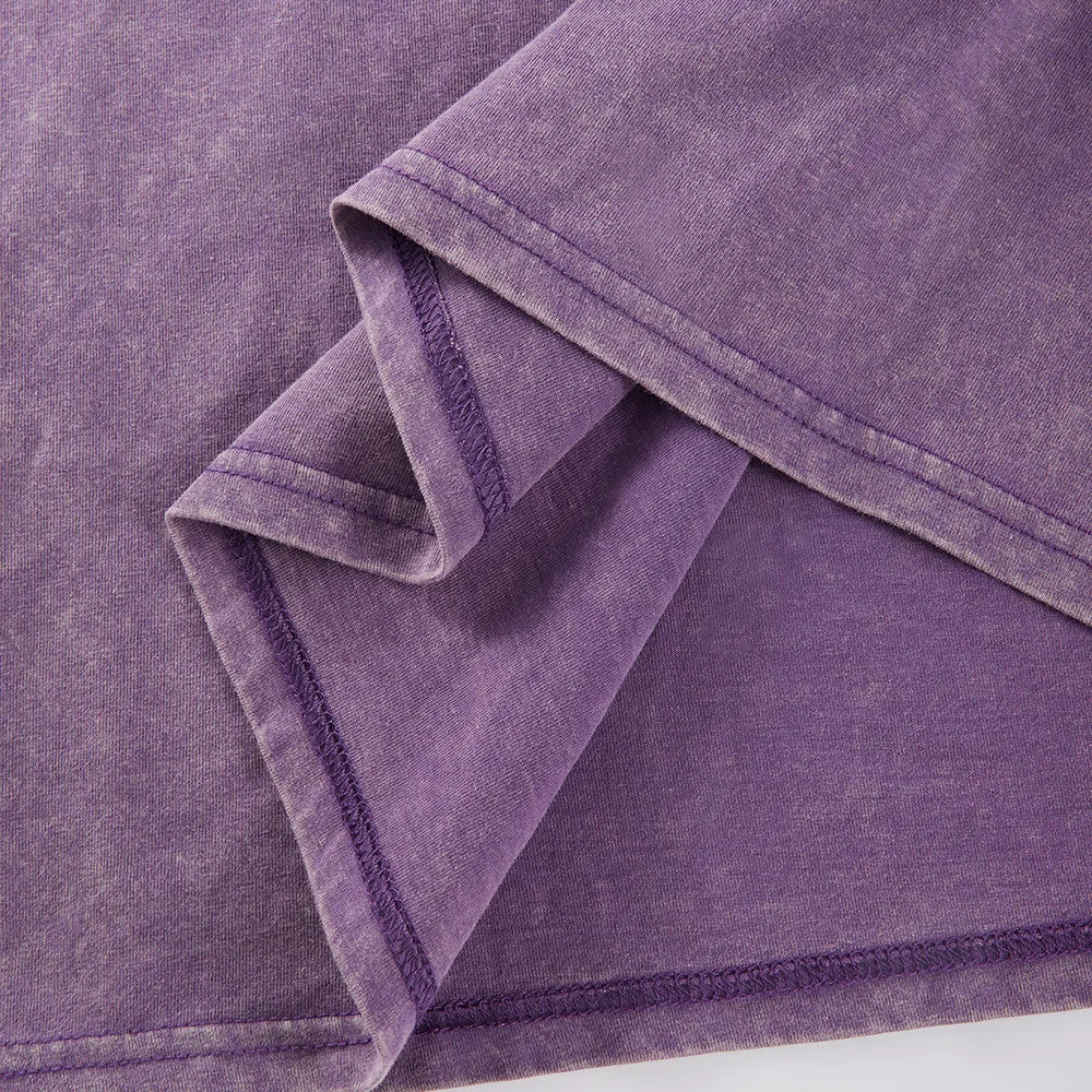 A Cat Sleeping Cotton Washed T-Shirts Womens Summer Oversized Tops Comfortable Distressed O-Neck T Shirt Casual Woman Clothes