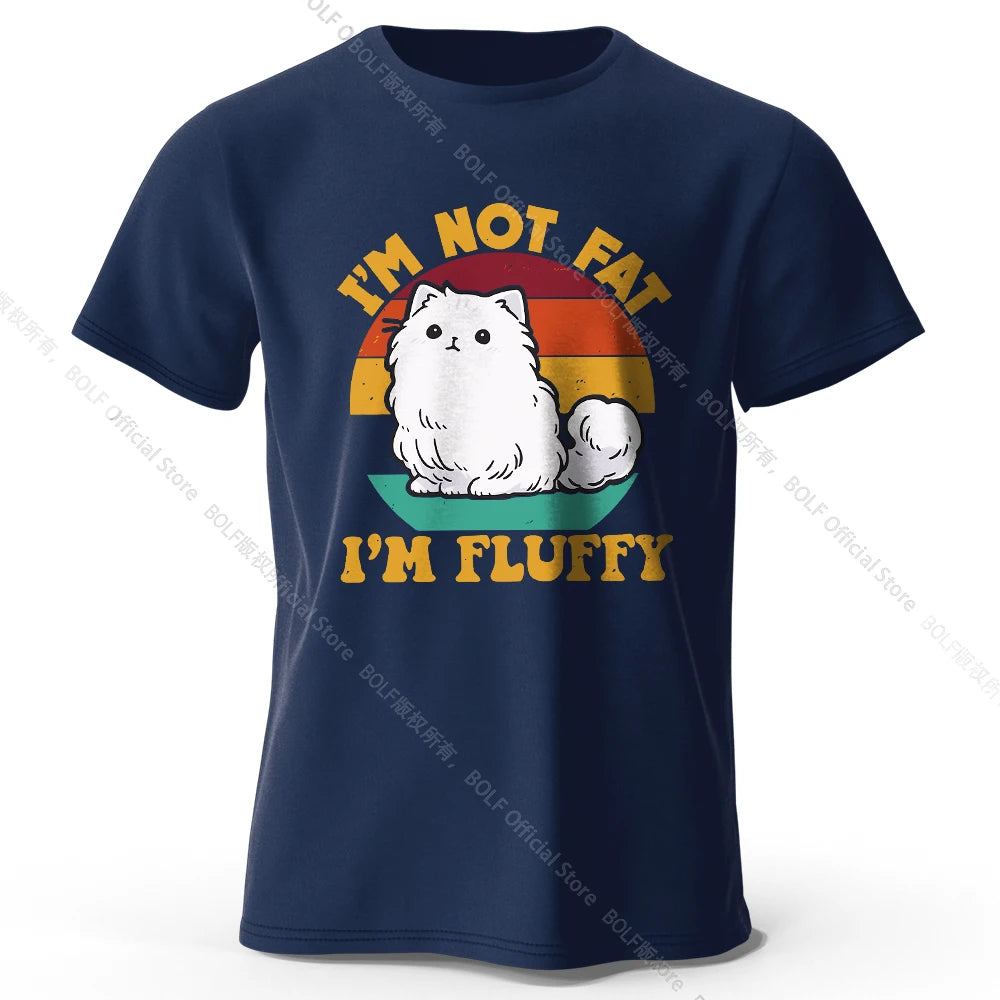 I’m Not Fat, I’m Fluffy – Oversized Cotton Graphic Tee