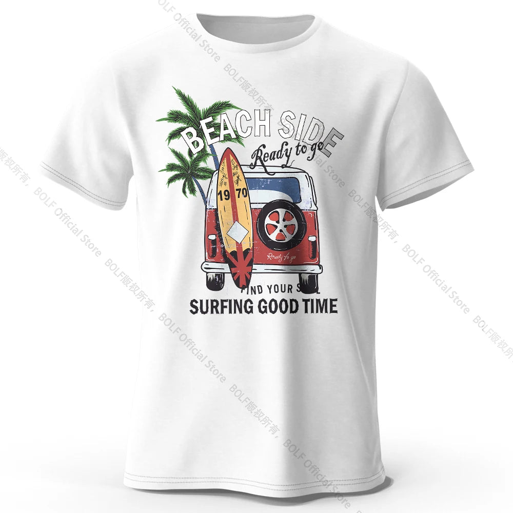 Vintage Surf Badge – 100% Cotton Unisex T-Shirt