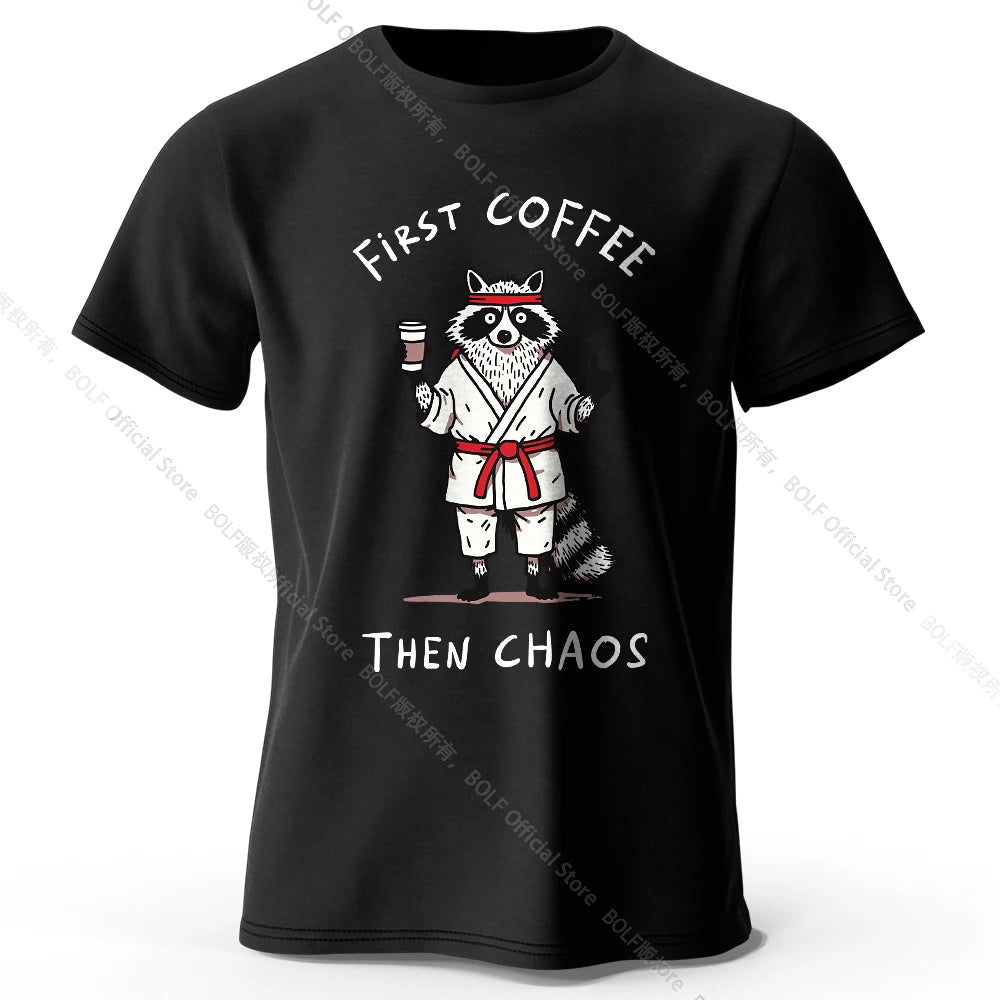 First Coffee – Oversized Unisex Cotton T-Shirt