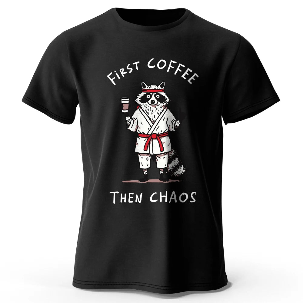 First Coffee – Oversized Unisex Cotton T-Shirt