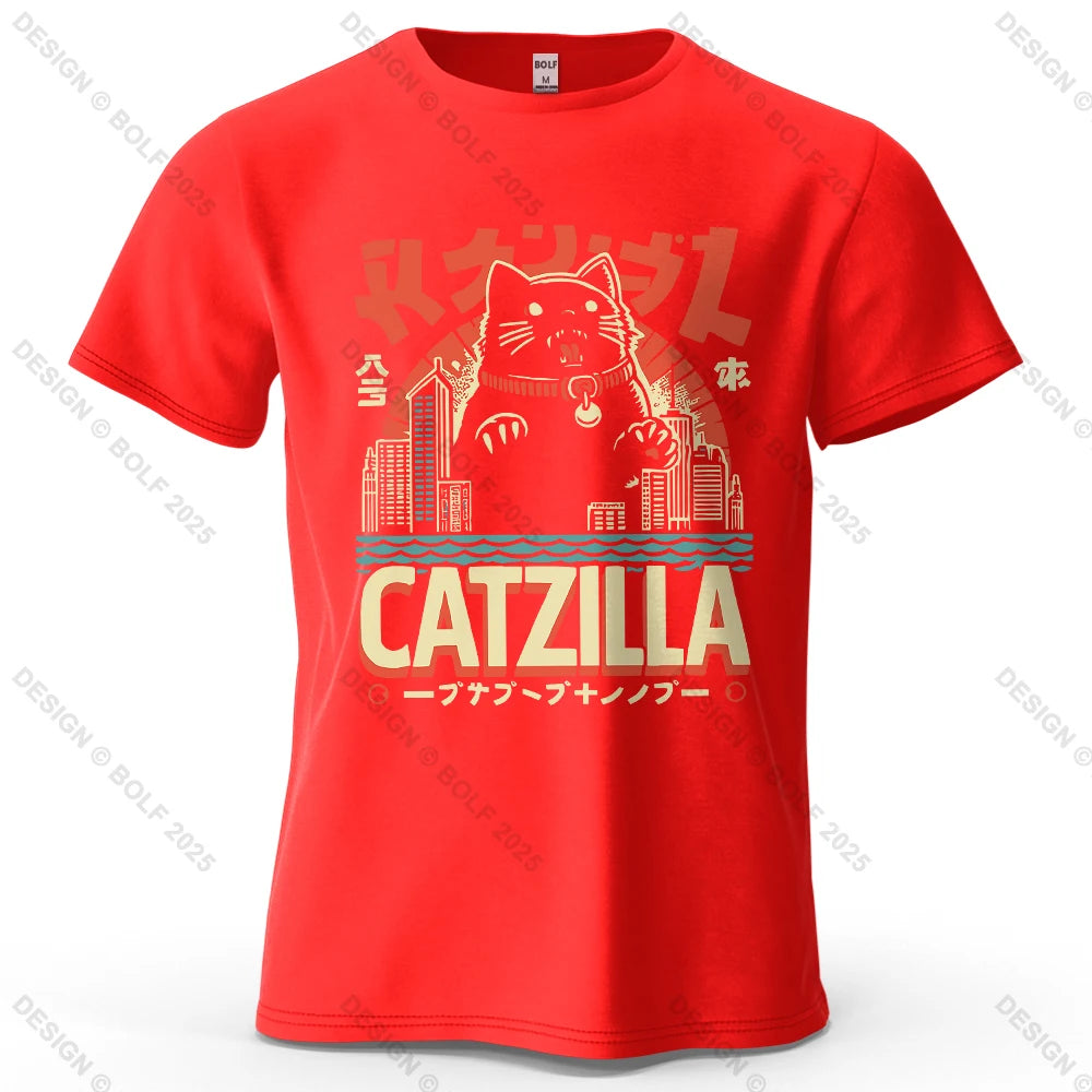Catzilla – Oversized Unisex Cotton T-Shirt