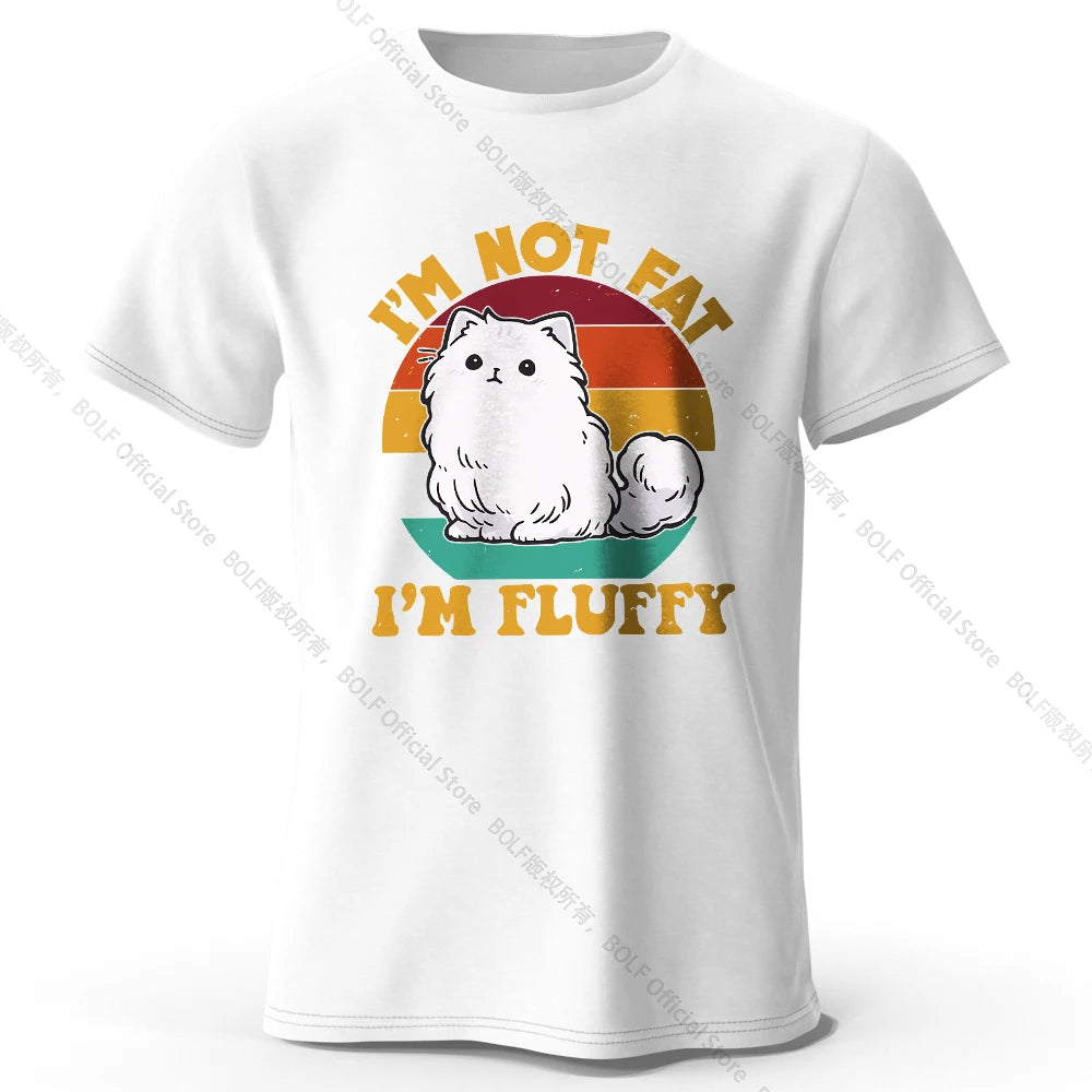 I’m Not Fat, I’m Fluffy – Oversized Cotton Graphic Tee