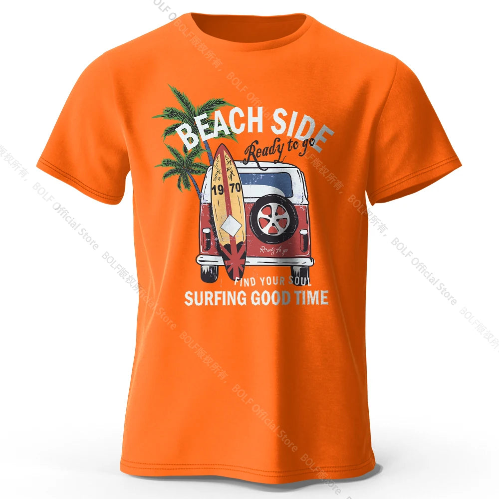 Vintage Surf Badge – 100% Cotton Unisex T-Shirt