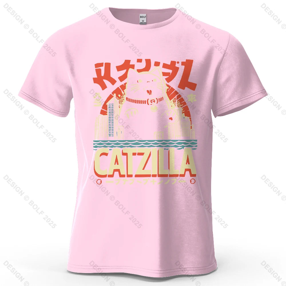 Catzilla – Oversized Unisex Cotton T-Shirt