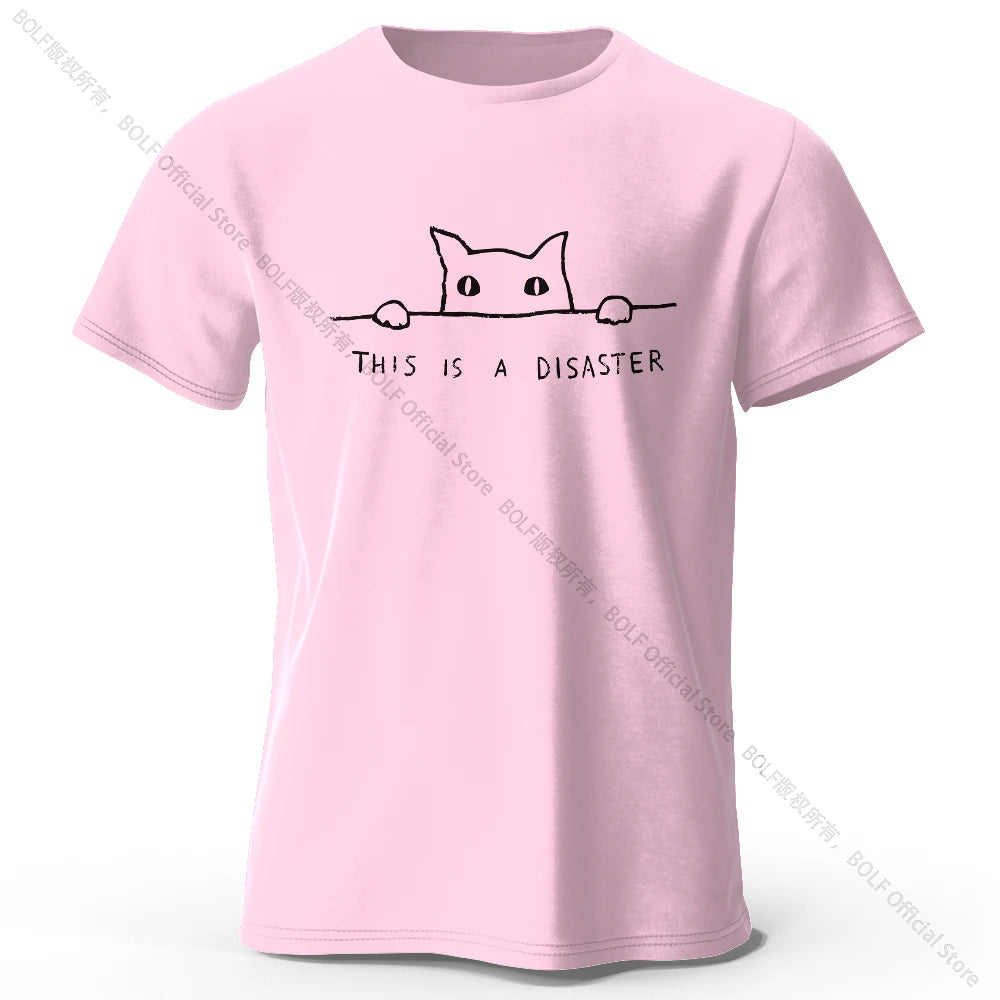 Minimalist Line Art Cat 100% Cotton Unisex T-Shirt