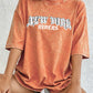 New York City Letter Printed Women's Cotton Washed T-Shirt Oversized
