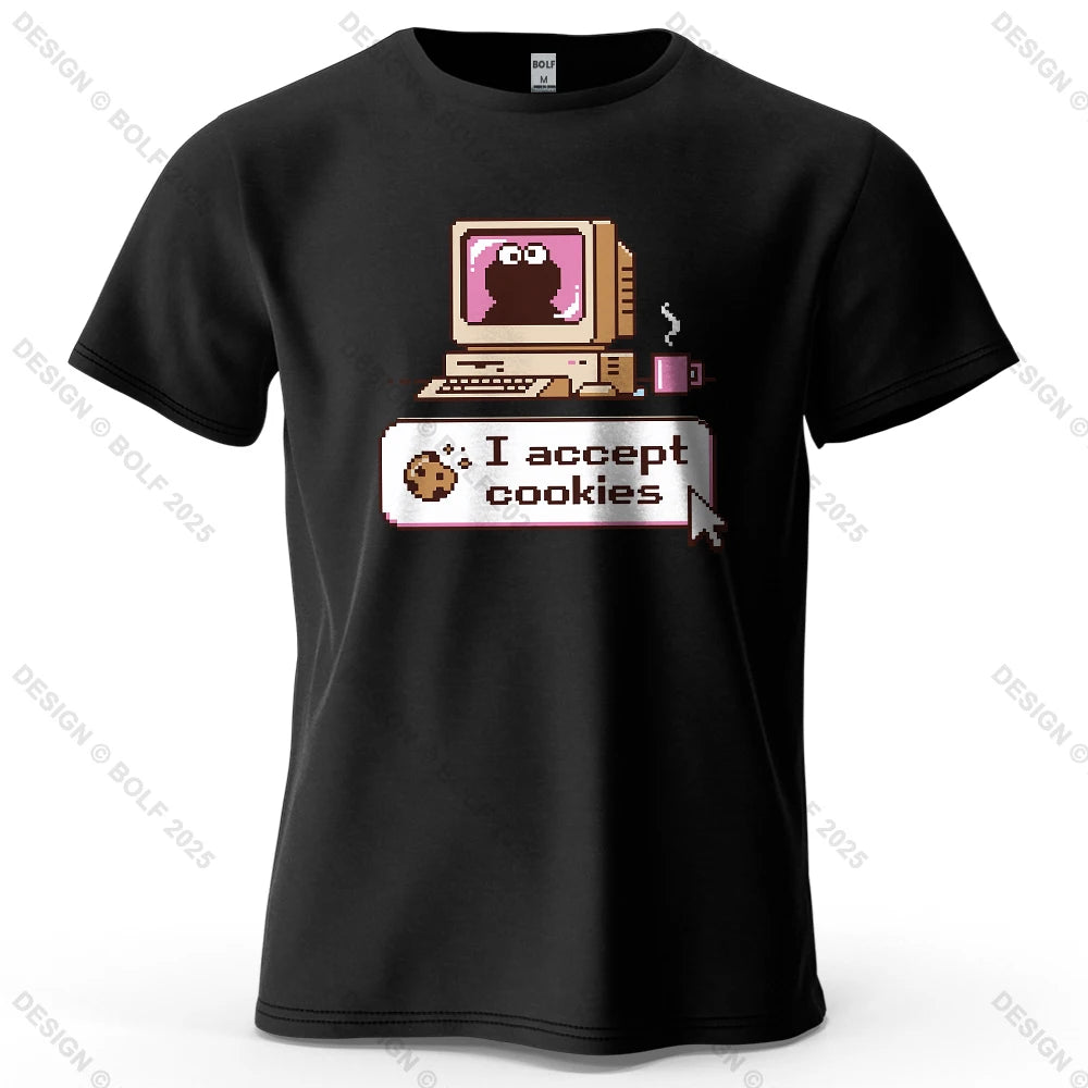 I Accept Cookies – Oversized Unisex Cotton T-Shirt