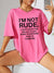I Am Not Rude Funny Letter Printing Women T-Shirt Soft Casual Short Sleeve Street TShirts Sports Breathable T Shirt Female