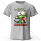 Cartoon Alligator Print 100% Cotton T-Shirt