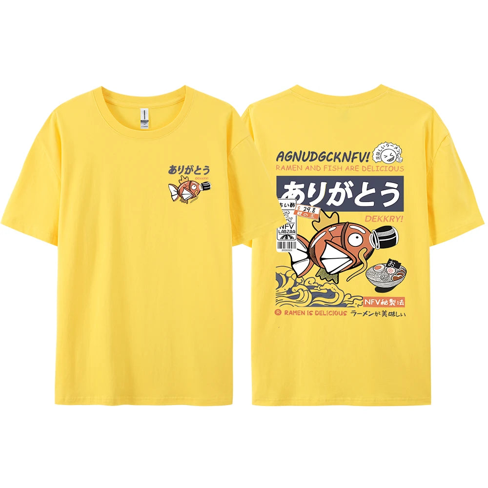 Interesting Sushi Fish Pattern Print Women T-Shirt Summer Casual T Shirts Street Hip Hop Tops Breathable Soft Clothing Female