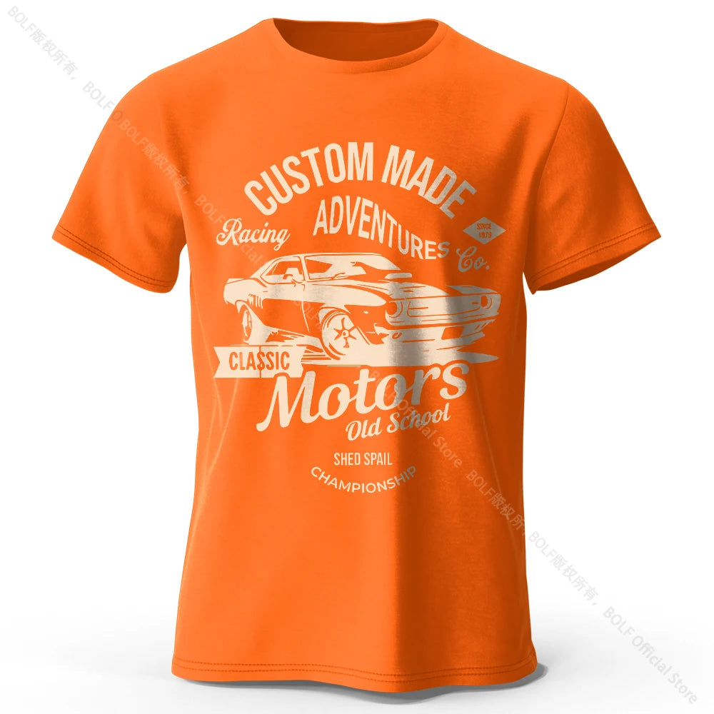 Motors Print – Oversized Unisex Cotton T-Shirt