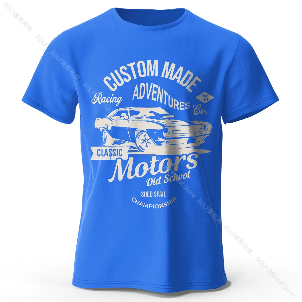 Motors Print – Oversized Unisex Cotton T-Shirt