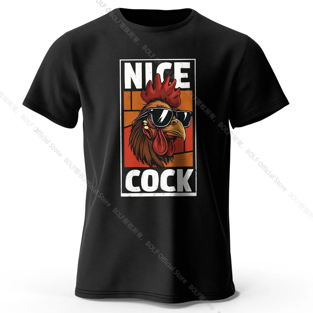 Nice Rooster – Oversized Unisex Cotton T-Shirt
