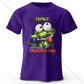 Cartoon Alligator Print 100% Cotton T-Shirt