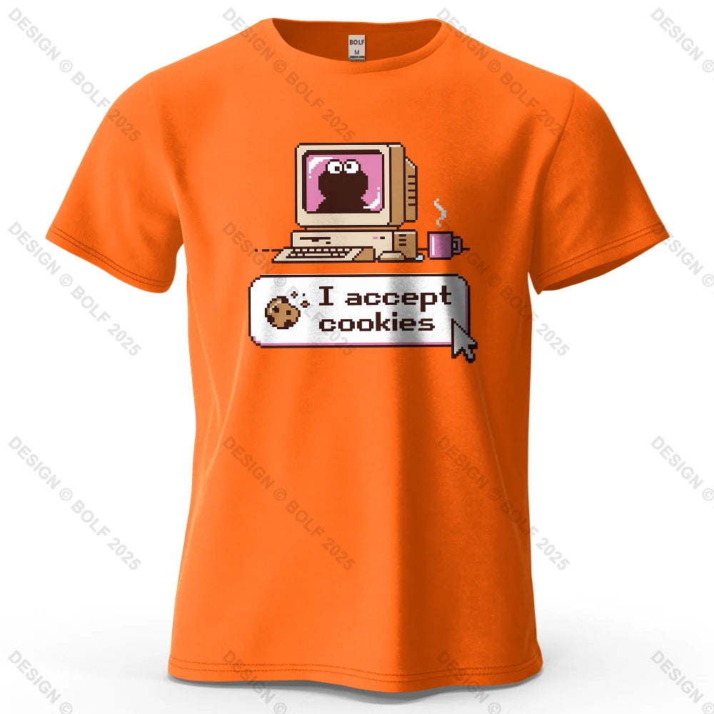 I Accept Cookies – Oversized Unisex Cotton T-Shirt