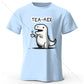 Men's Tea-Rex Dinosaur Printed 100% Cotton T-Shirt