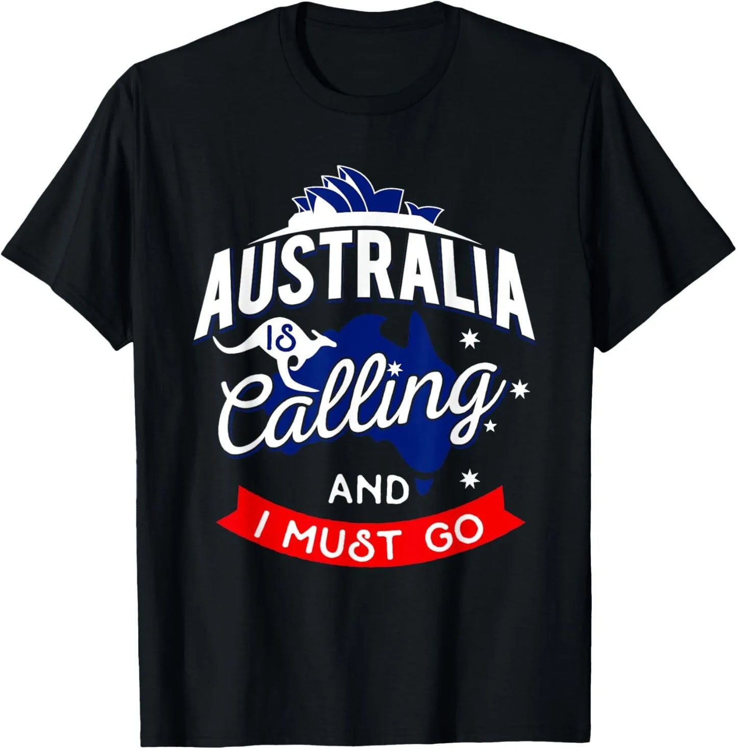 Australia Day Map T-Shirt - Kangaroo Koala Boomerang