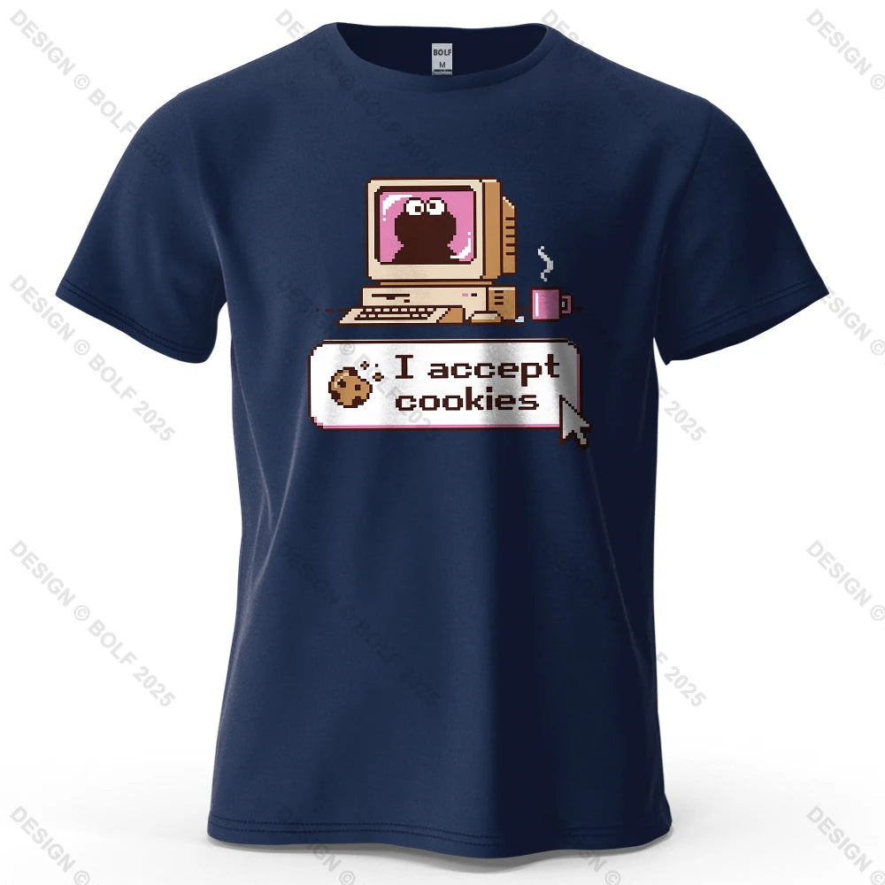 I Accept Cookies – Oversized Unisex Cotton T-Shirt